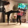 博多美人はキックボクシングで全身引き締める♡